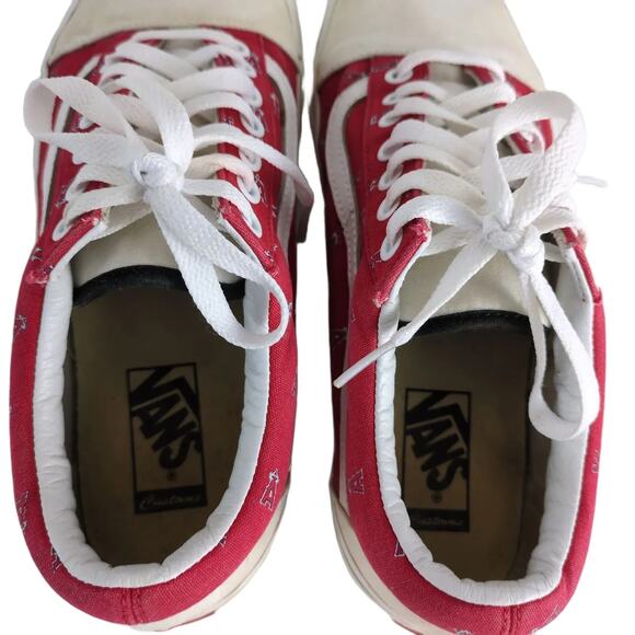 VANS Customs Men's 9.5 Los Angeles Anaheim Angels Low Top Sneakers Baseball MLB - Picture 7 of 9
